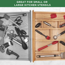 Load image into Gallery viewer, Bamboo Kitchen Drawer Dividers 16.75-21.5in (Neutral)
